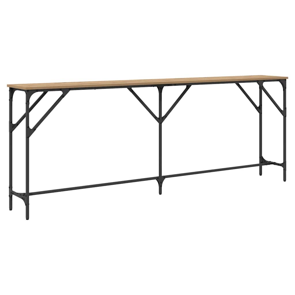 Konsollbord artisan eik 200 x 29 x 75 cm Ingeniørtre og metall