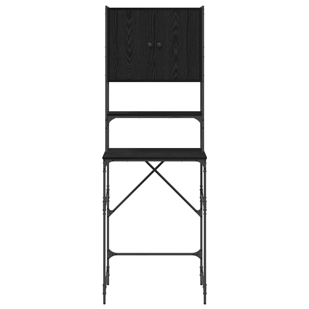 Vaskemaskinskap Svart 0ak 68 x 48,5 x 194 cm Konstruert tre