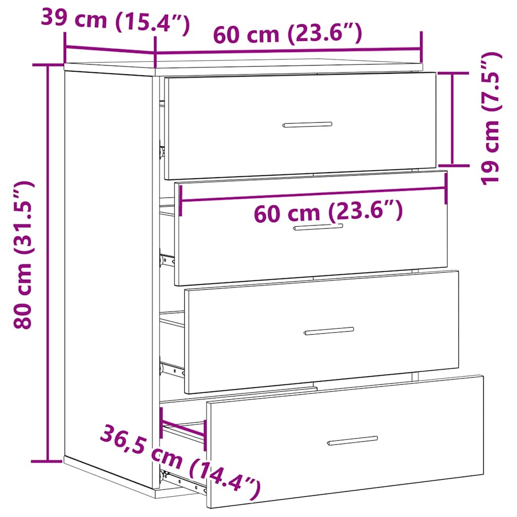 Serviesskap Gammelt tre 60 x 39 x 80 cm Konstruert tre