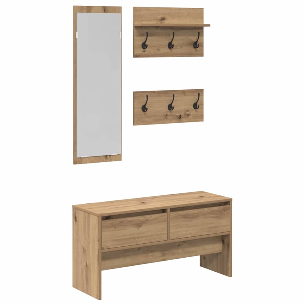 Gangmøbelsett Kunstnerisk Eik 90 x 31 x 46,5 cm Konstruert tre