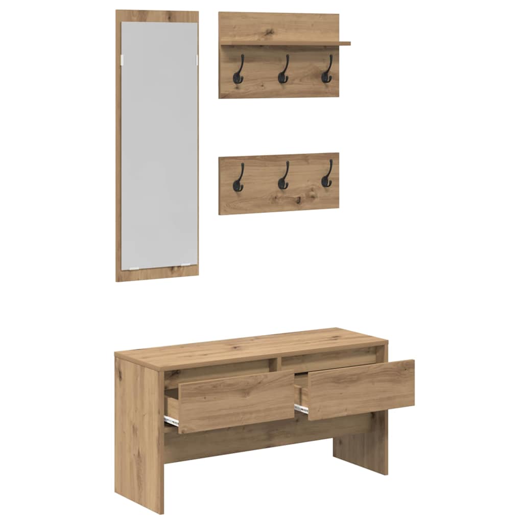 Gangmøbelsett Kunstnerisk Eik 90 x 31 x 46,5 cm Konstruert tre