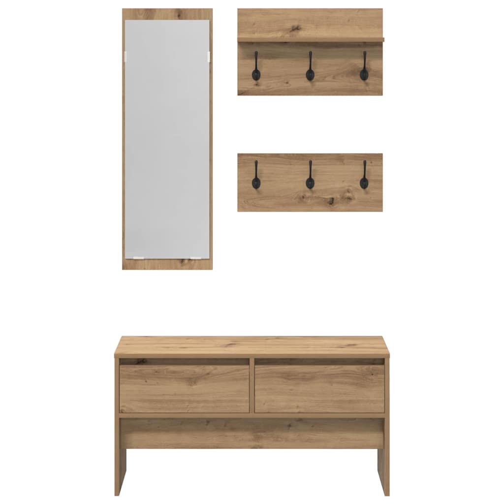 Gangmøbelsett Kunstnerisk Eik 90 x 31 x 46,5 cm Konstruert tre