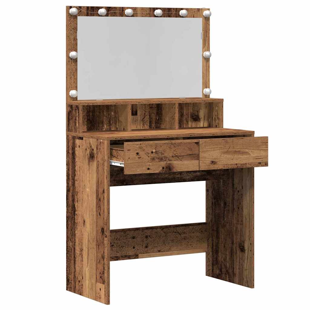 Sminkebord Gammelt tre 80 x 41 x 134,5 cm Konstruert tre