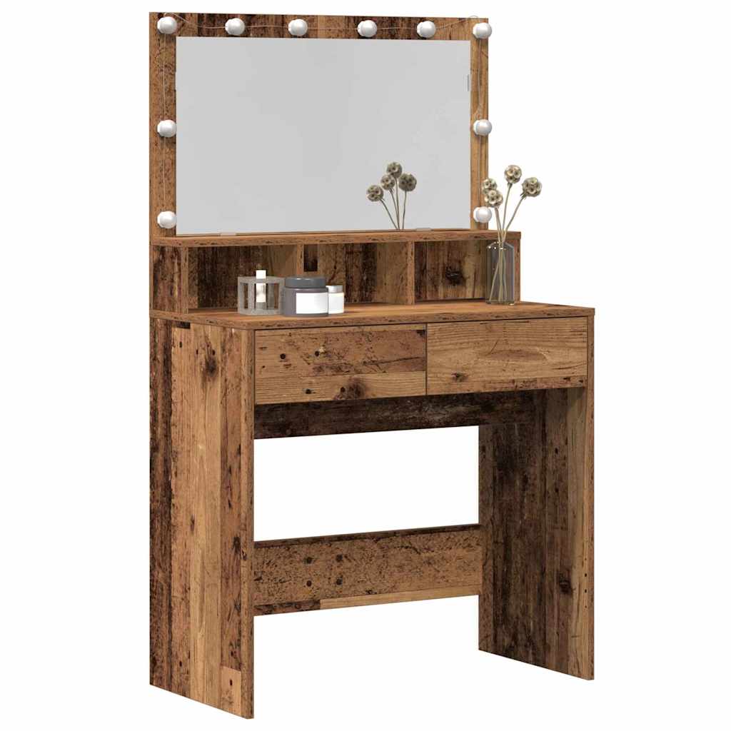 Sminkebord Gammelt tre 80 x 41 x 134,5 cm Konstruert tre