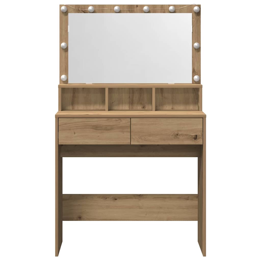 Sminkebord Artisan Eik 80 x 41 x 134,5 cm Konstruert tre