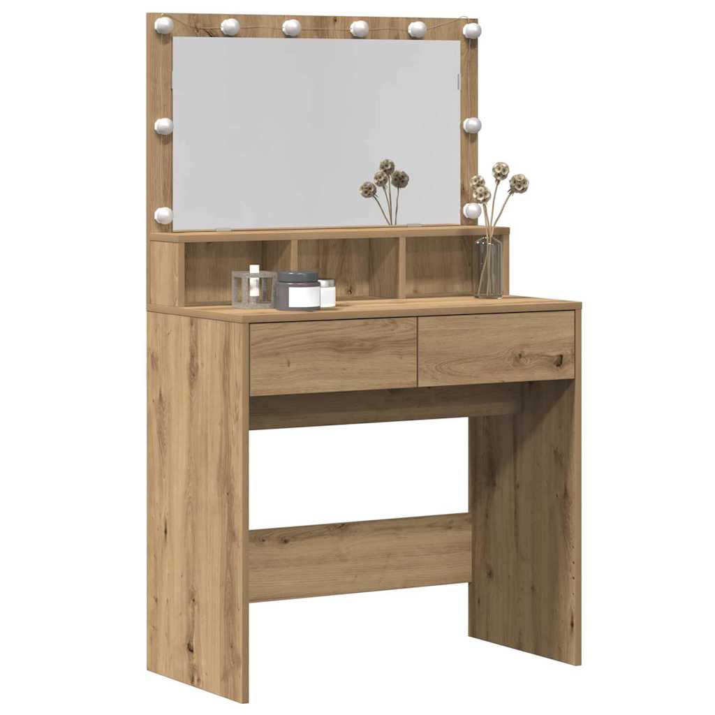 Sminkebord Artisan Eik 80 x 41 x 134,5 cm Konstruert tre