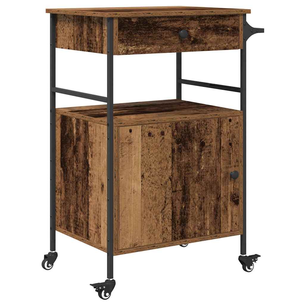 Kjøkkenvogn Gammelt tre 56 x 43 x 89,5 cm Konstruert tre