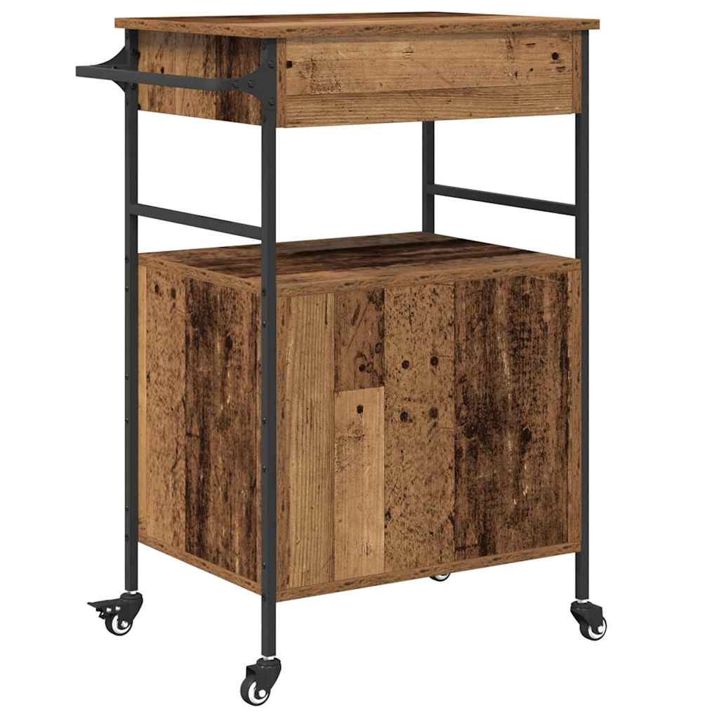 Kjøkkenvogn Gammelt tre 56 x 43 x 89,5 cm Konstruert tre
