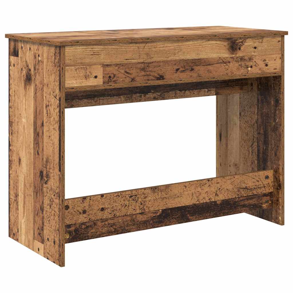 Kosmetikkbord med skuff med speil Gammelt tre 100 x 45 x 76 cm
