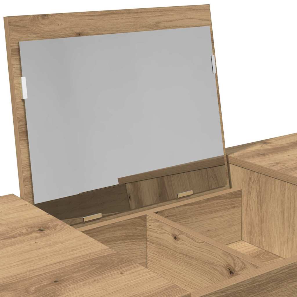 Kosmetikkbord med skuff med speil Artisan Eik 100 x 45 x 76 cm