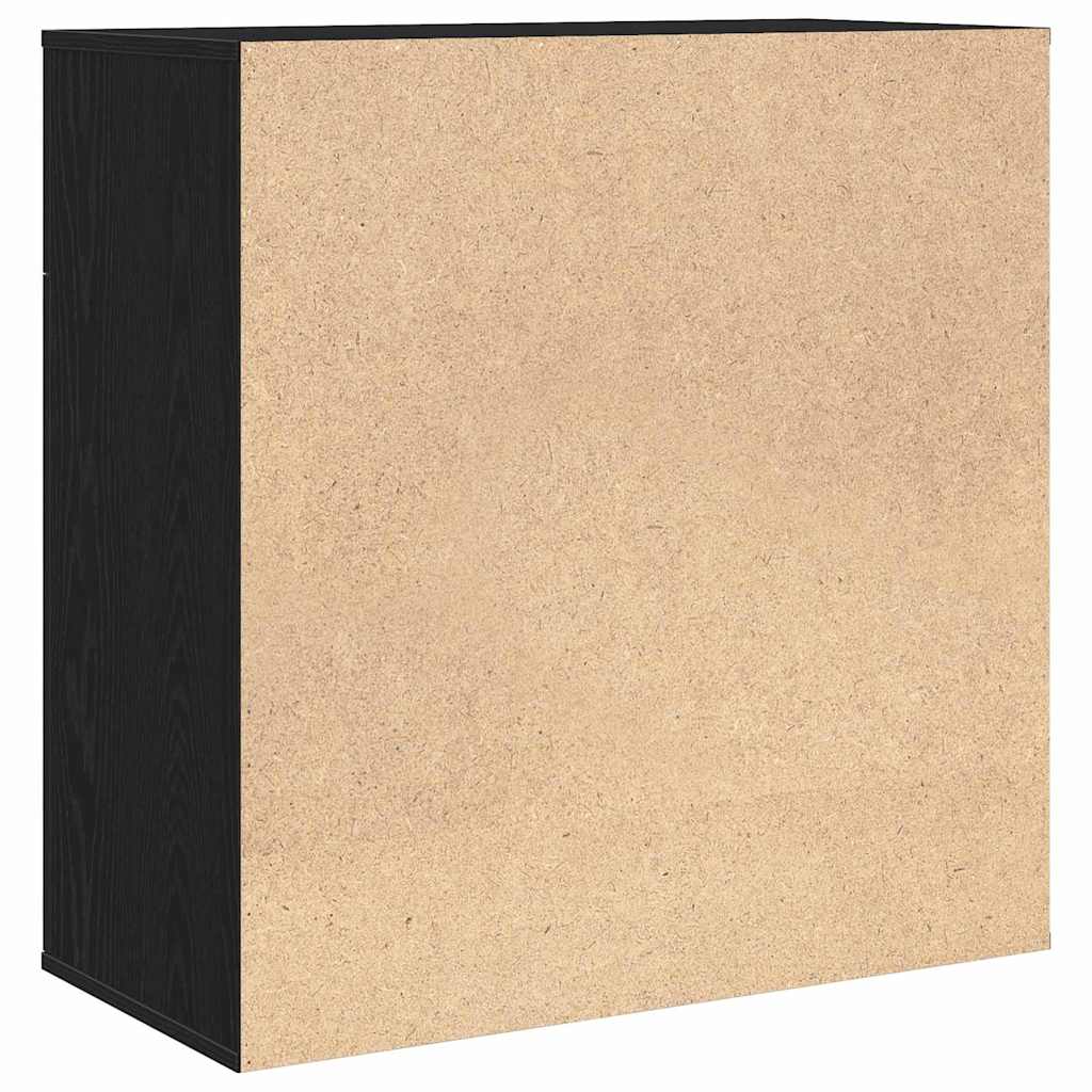Serviesskap med skuff Svart Eik 78 x 38 x 80 cm Konstruert tre