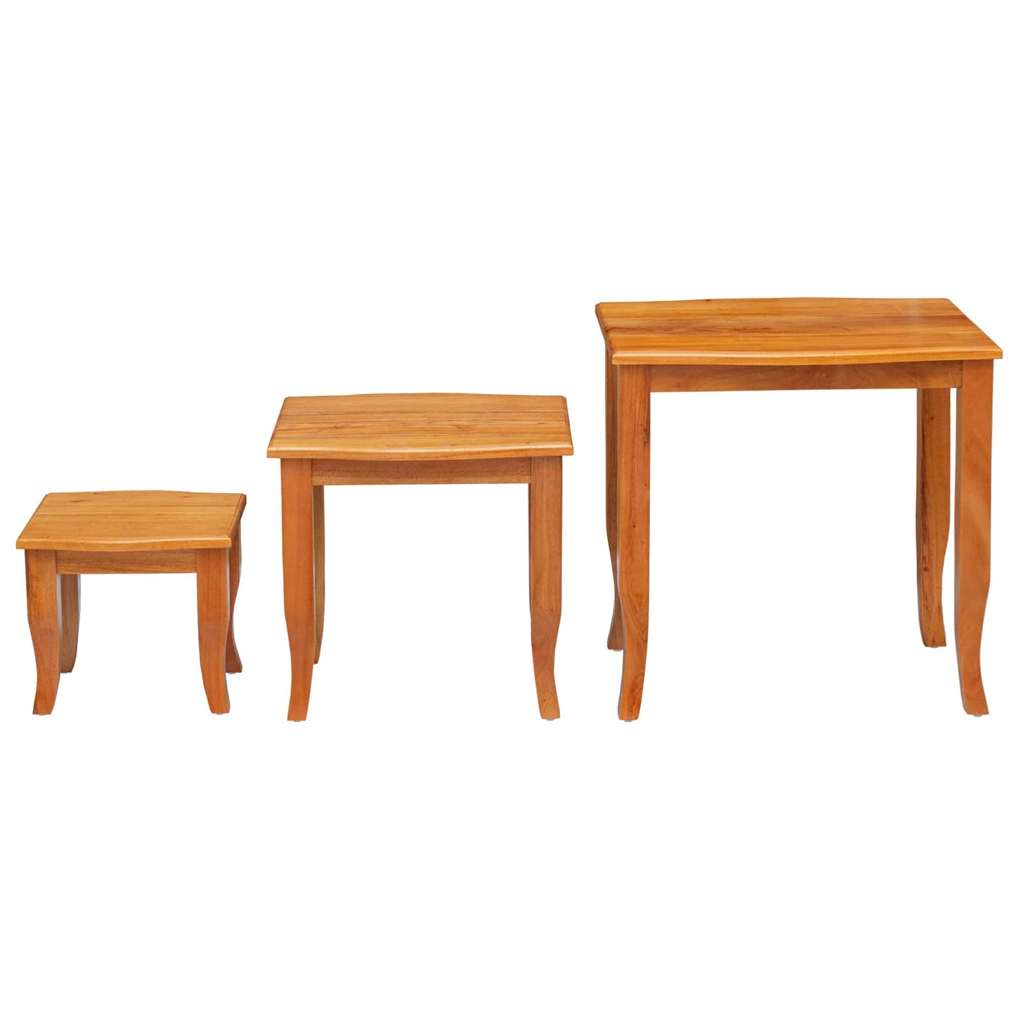 Reirbord 3 pcs Naturlig Massiv Mahogni Tre vidaXL