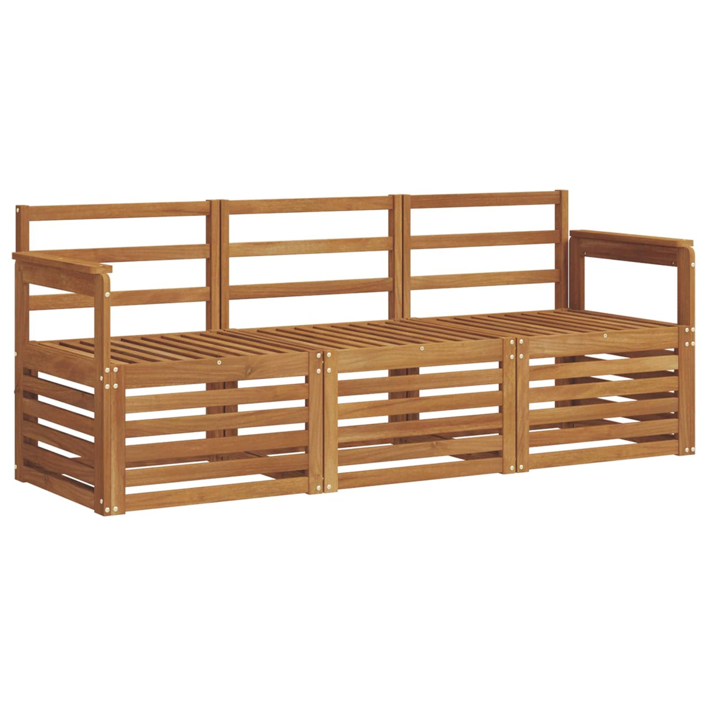 Sofasett 3 pcs Naturlig Solid akasietre