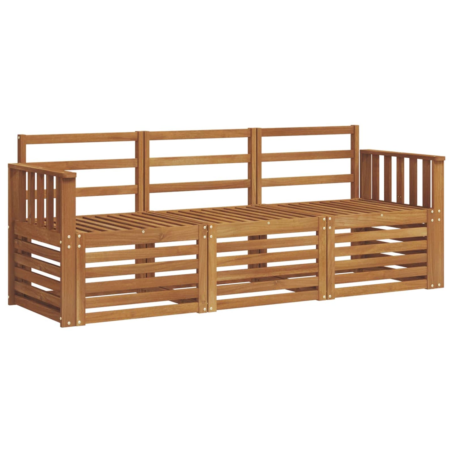 Sofasett 3 pcs Naturlig Solid akasietre