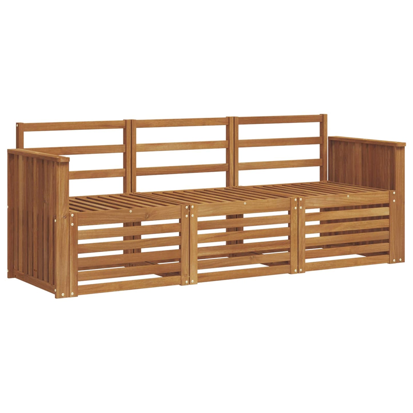 Sofasett 3 pcs Naturlig Solid akasietre