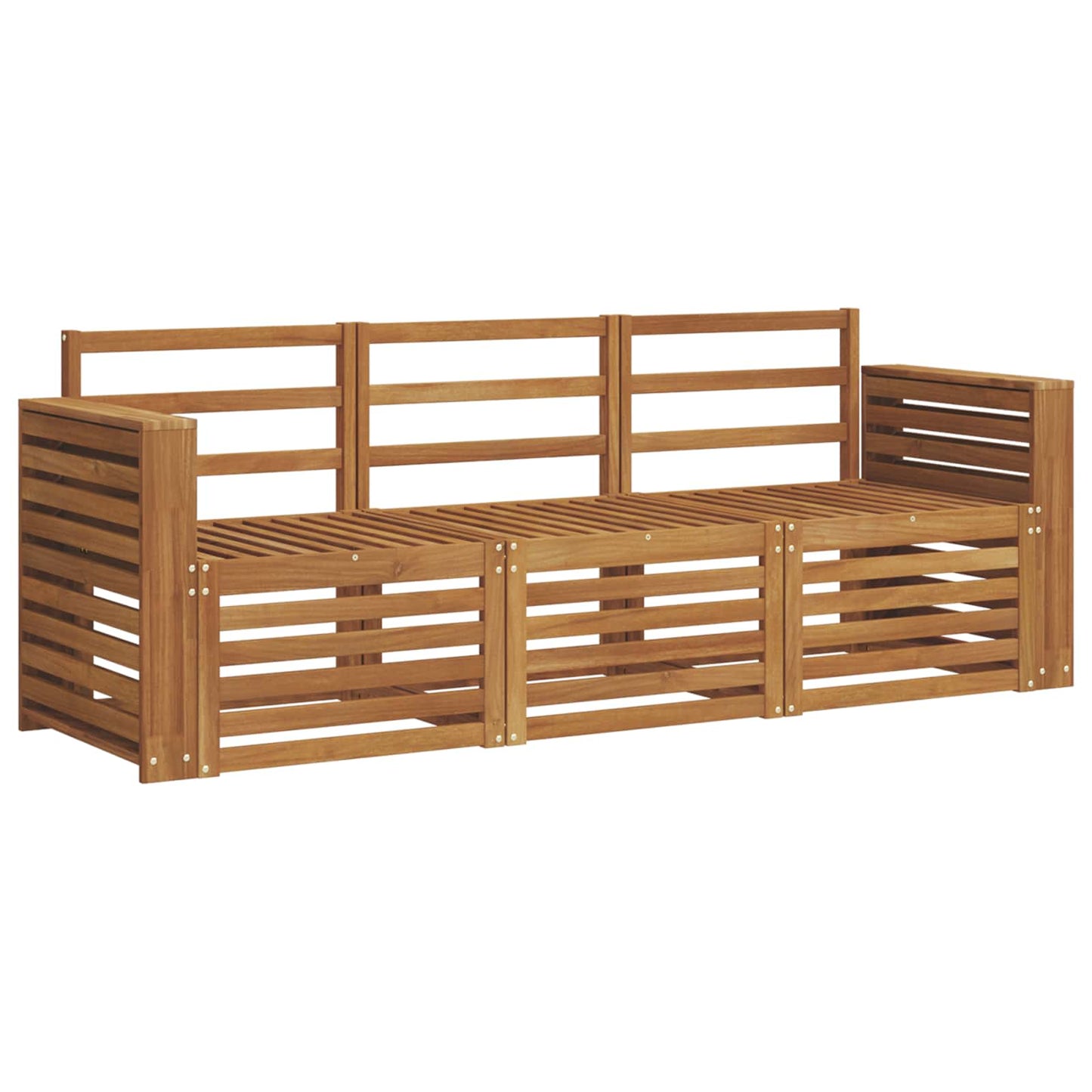 Sofasett 3 pcs Naturlig Solid akasietre