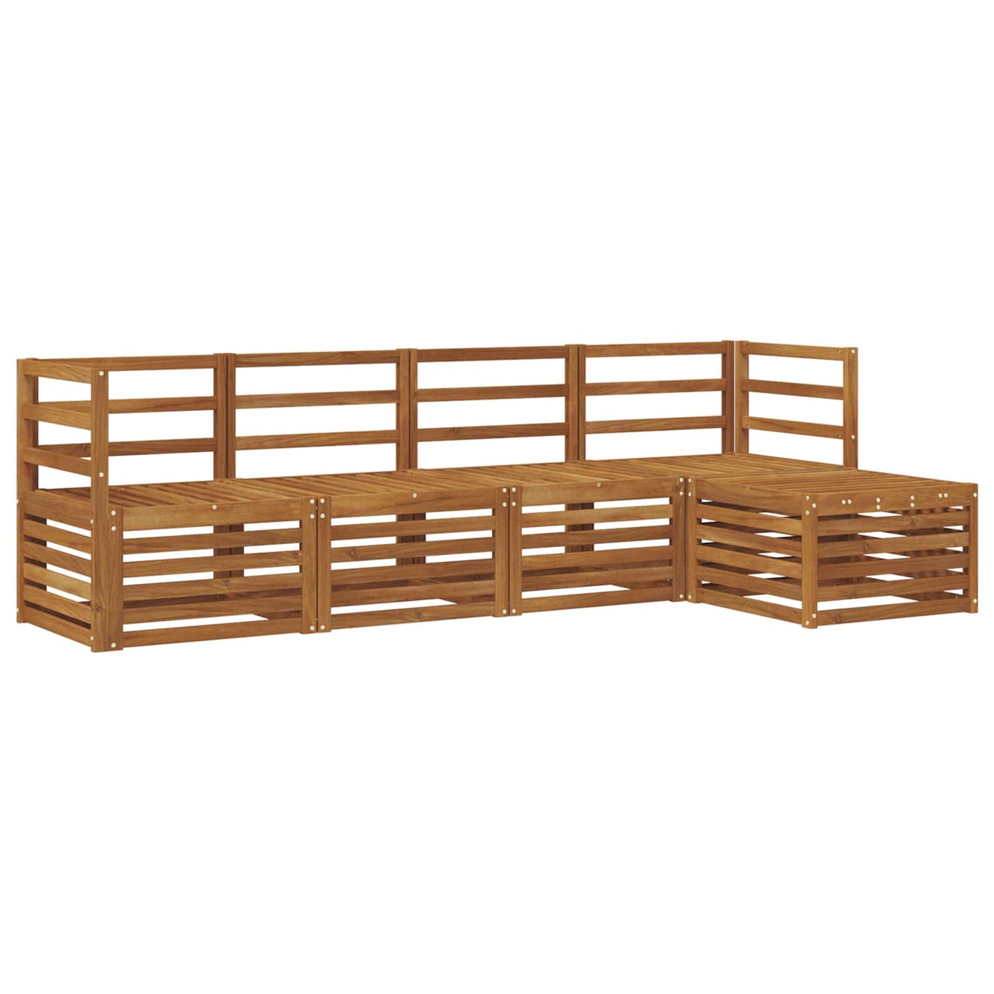 Utendørs sofa-sett 5 pcs Naturlig