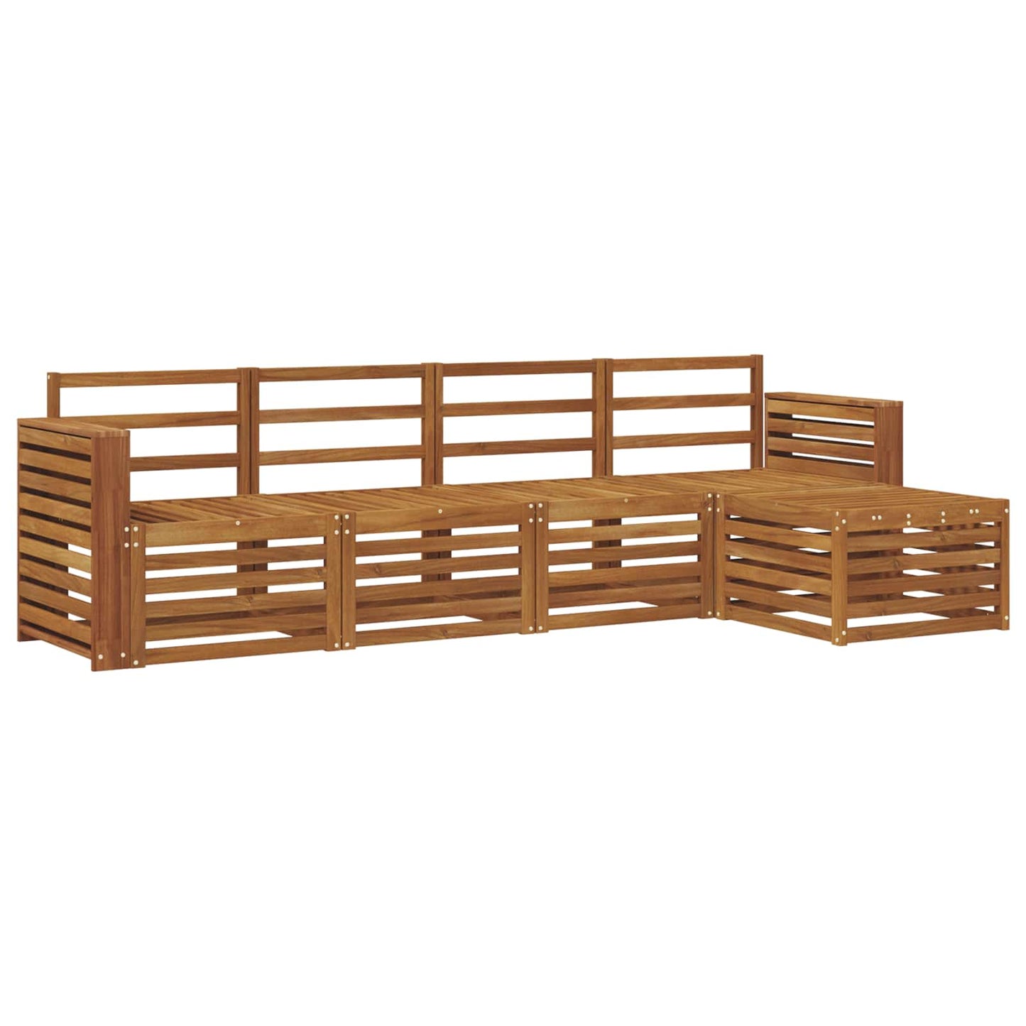 Utendørs sofa-sett 5 pcs Naturlig