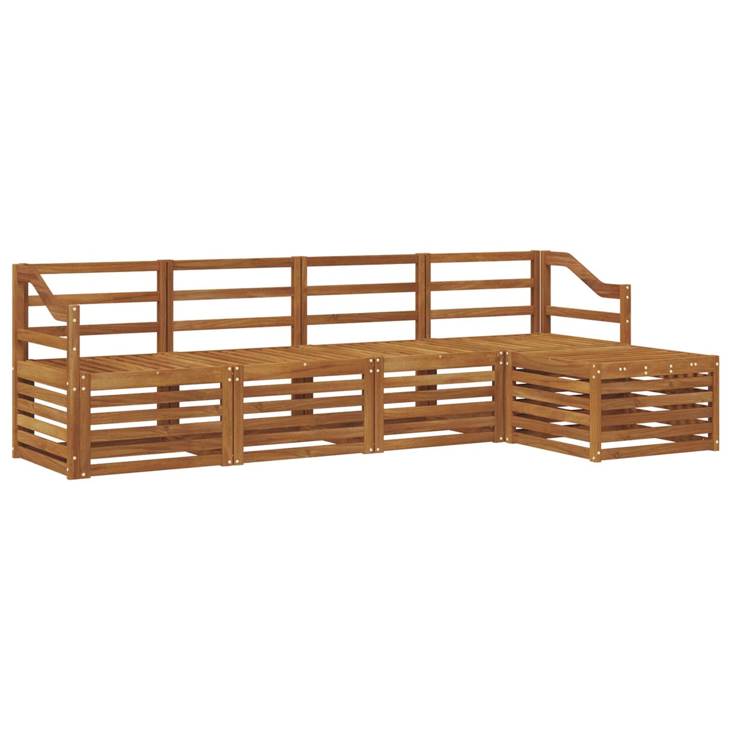 Utendørs sofa-sett 5 pcs Naturlig