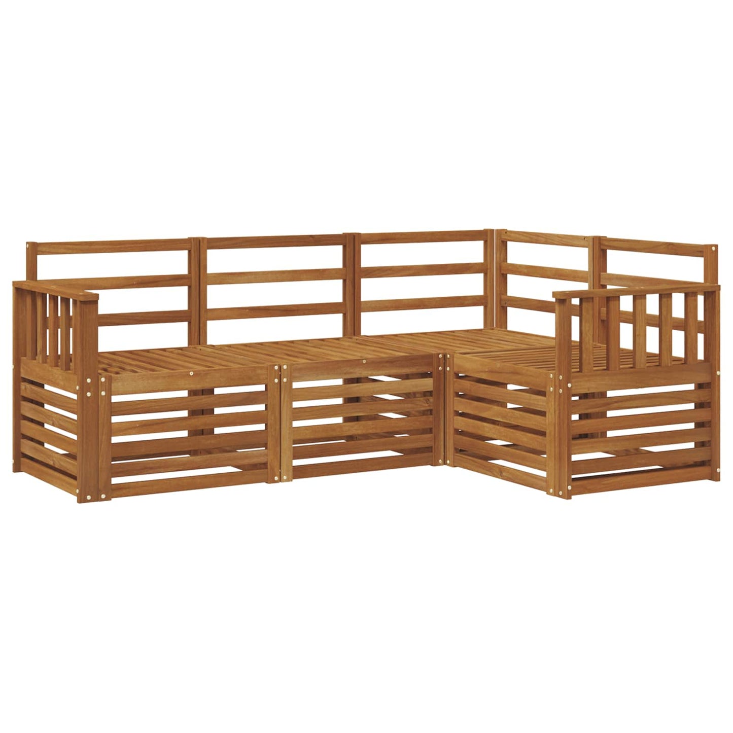Sofasett 4 pcs Naturlig Solid akasietre vidaXL