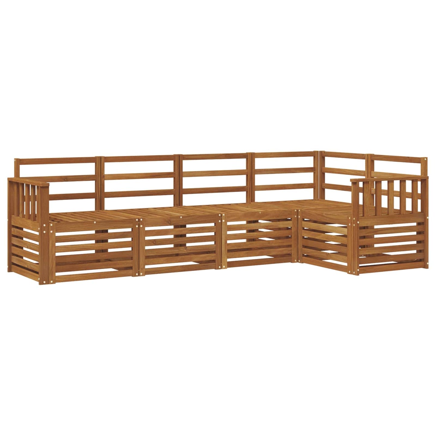 Sofasett 5 pcs Naturlig Solid akasietre vidaXL