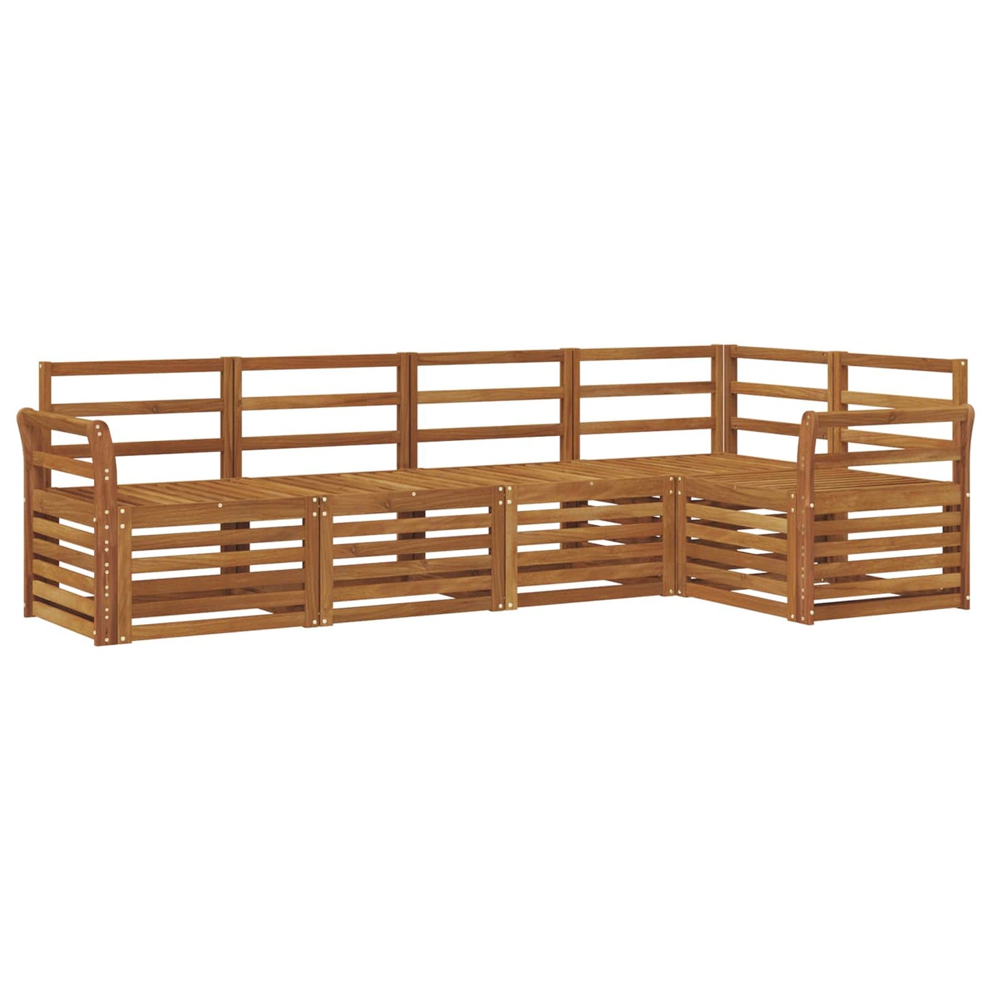 Sofasett 5 pcs Naturlig Solid akasietre vidaXL