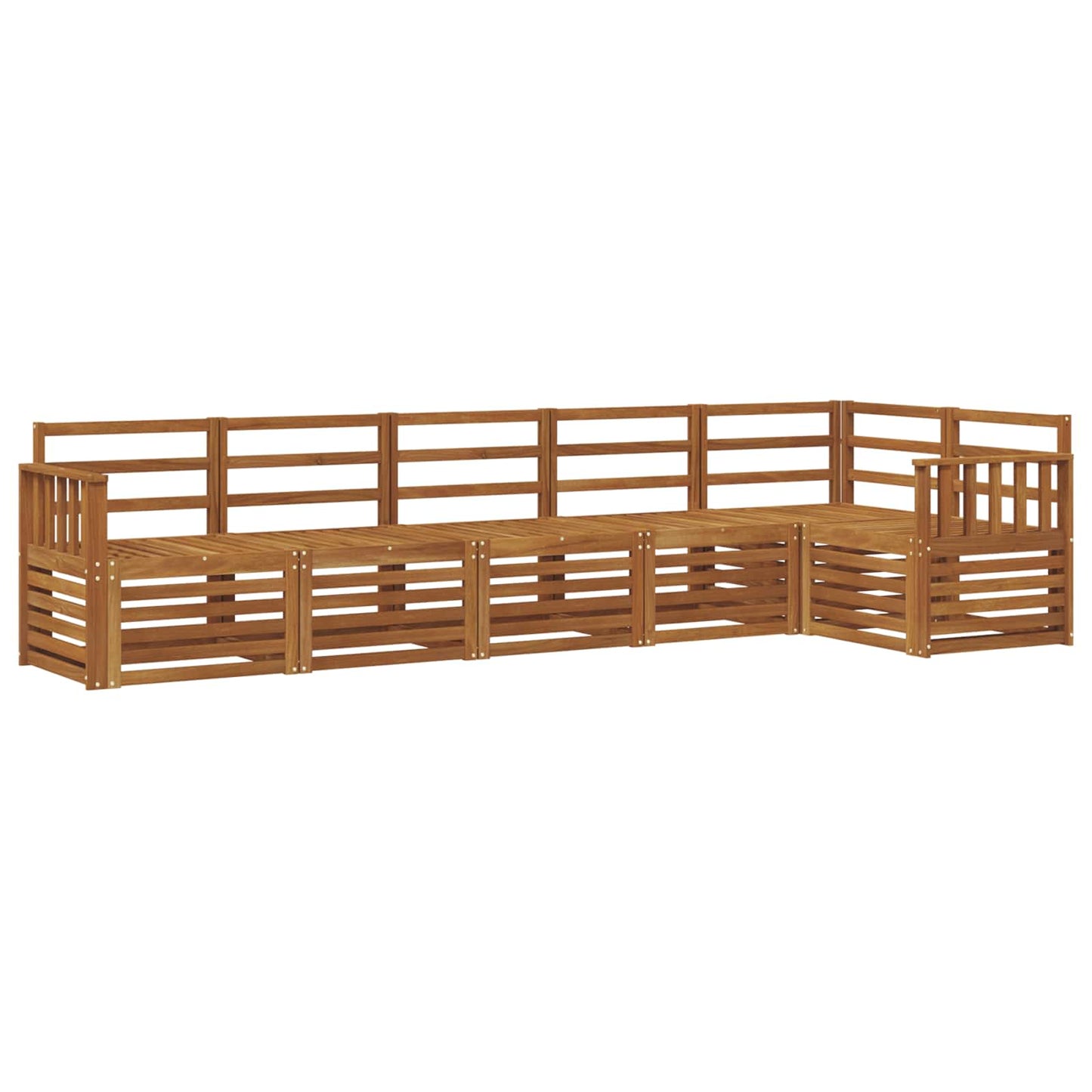 Sofasett 6 pcs Naturlig Solid akasietre vidaXL