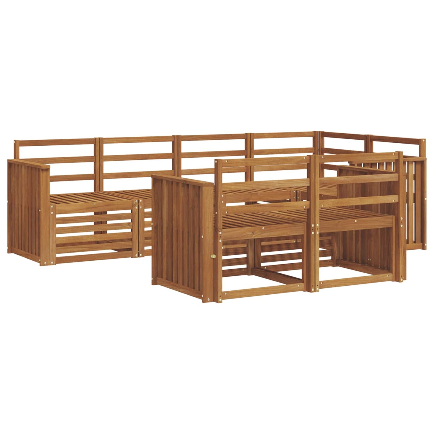 Seksjonssofa Sett 7 pcs Naturlig