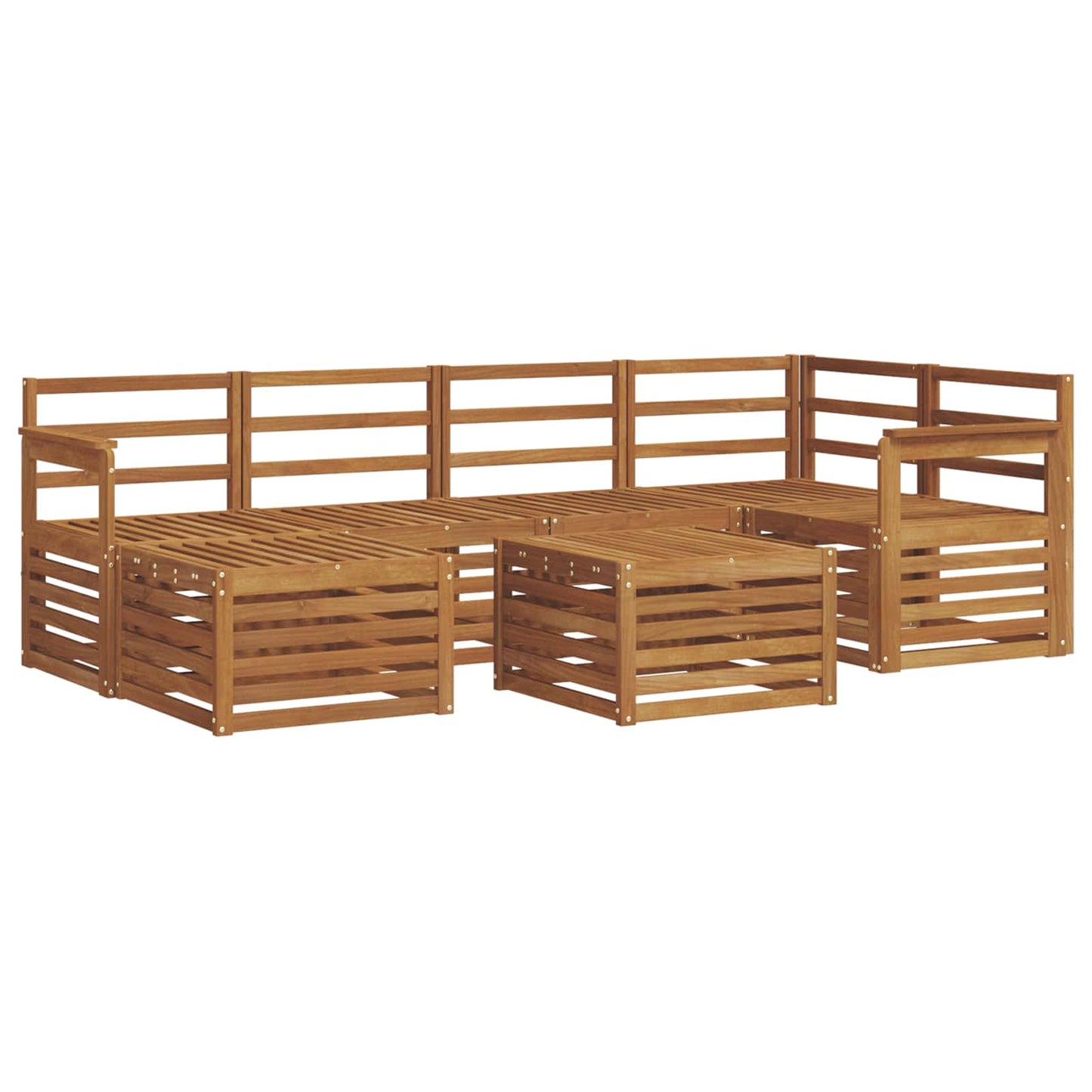 Sofasett Naturlig Solid akasietre vidaXL