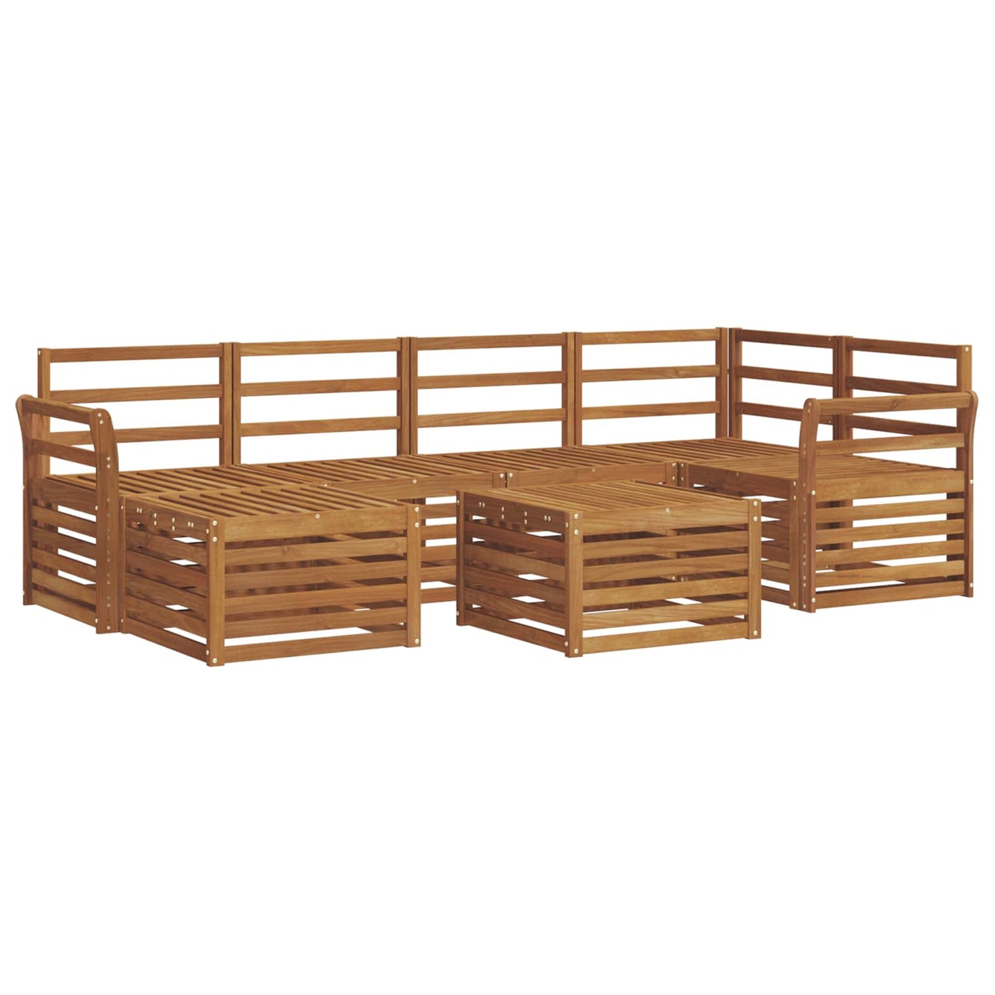 Sofasett Naturlig Solid akasietre vidaXL