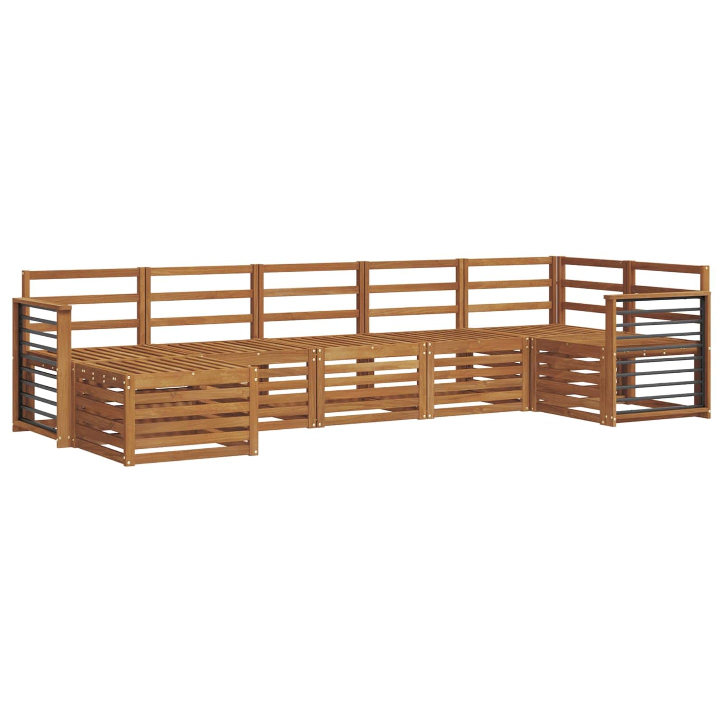 Sofasett 7 pcs Naturlig Solid akasietre