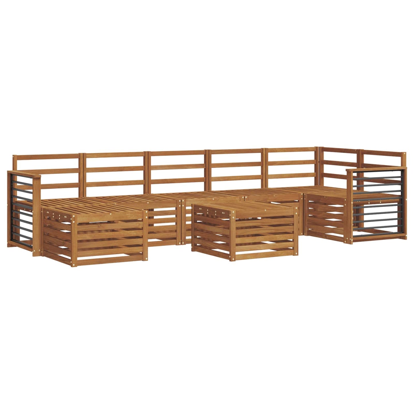 Sofasett 8 pcs Naturlig Solid akasietre