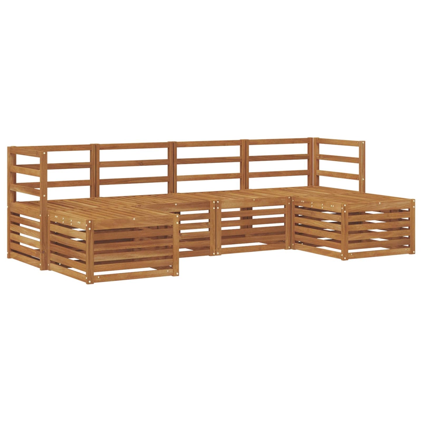 Sofasett 6 pcs Naturlig Solid akasietre vidaXL
