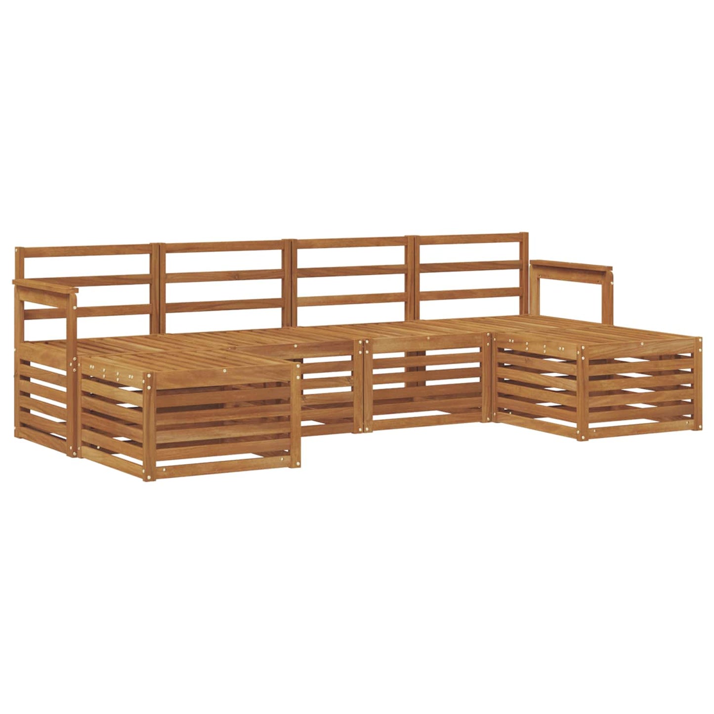Sofasett 6 pcs Naturlig Solid akasietre vidaXL