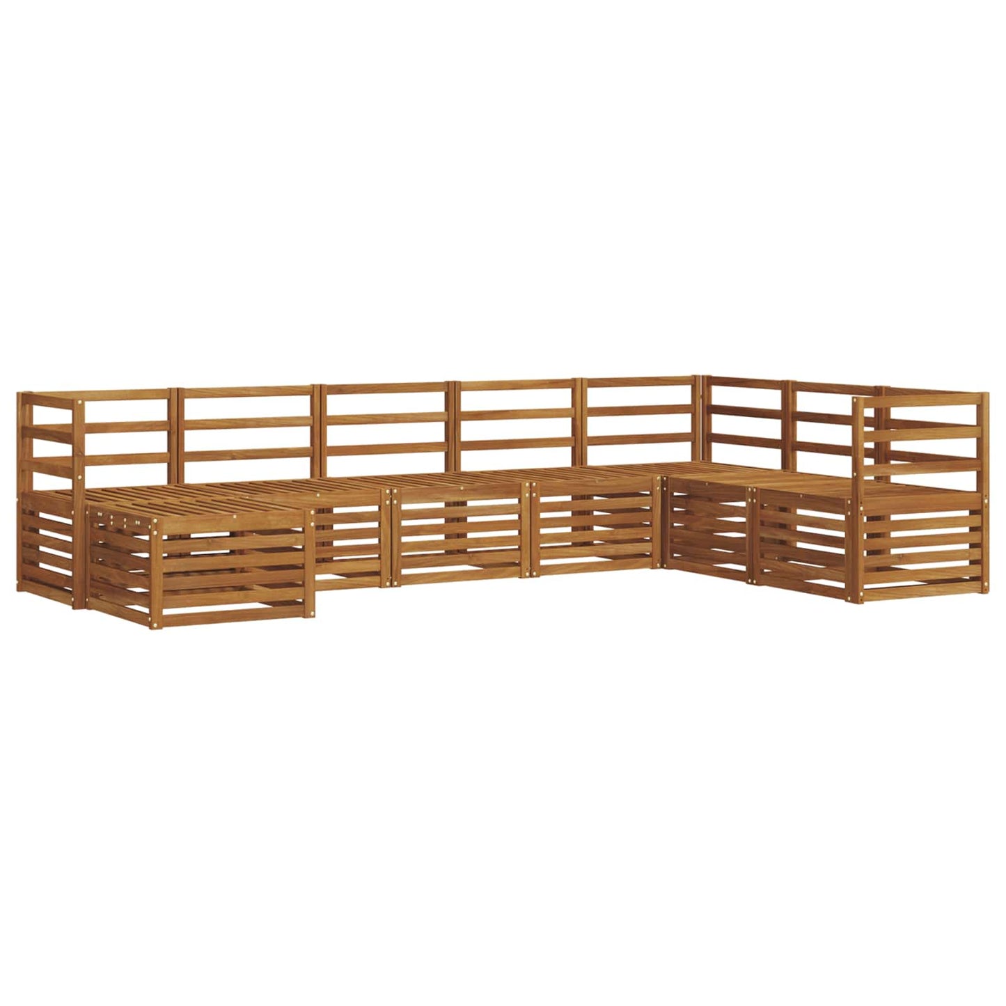 Sofasett 8 pcs Naturlig Solid akasietre vidaXL