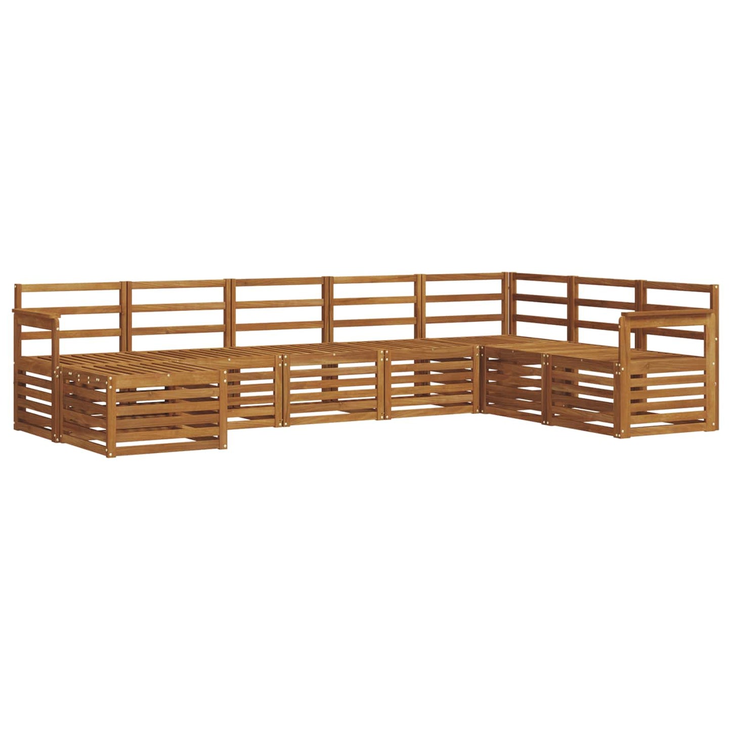 Sofasett 8 pcs Naturlig Solid akasietre vidaXL