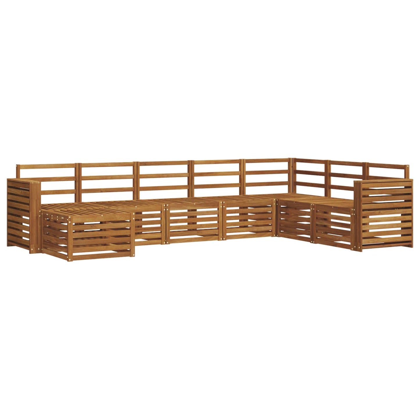 Sofasett 8 pcs Naturlig Solid akasietre vidaXL