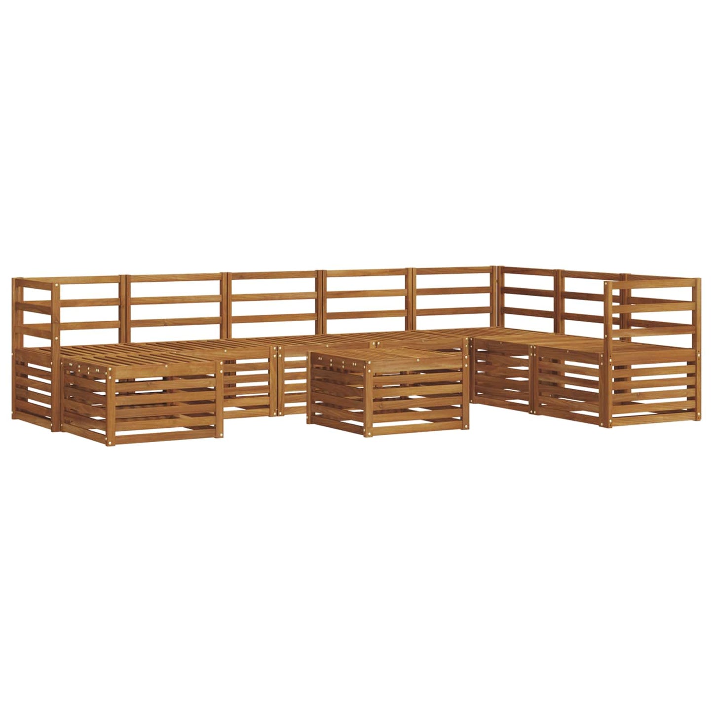 Sofasett Naturlig Solid akasietre vidaXL