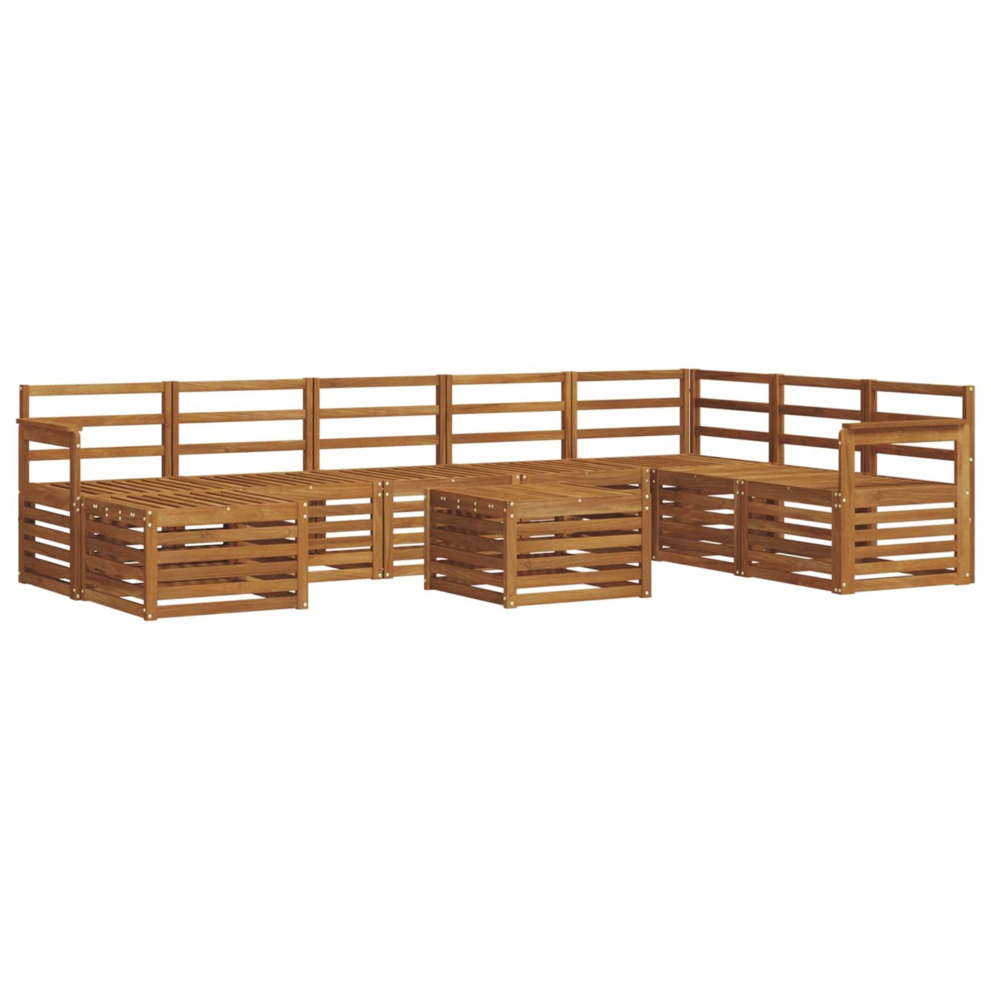 Sofasett Naturlig Solid akasietre vidaXL