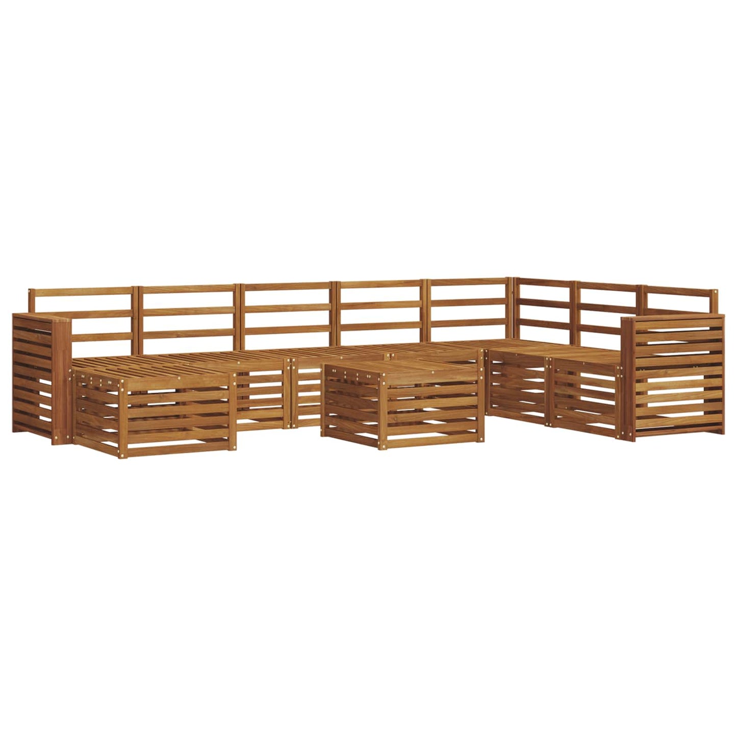 Sofasett Naturlig Solid akasietre vidaXL