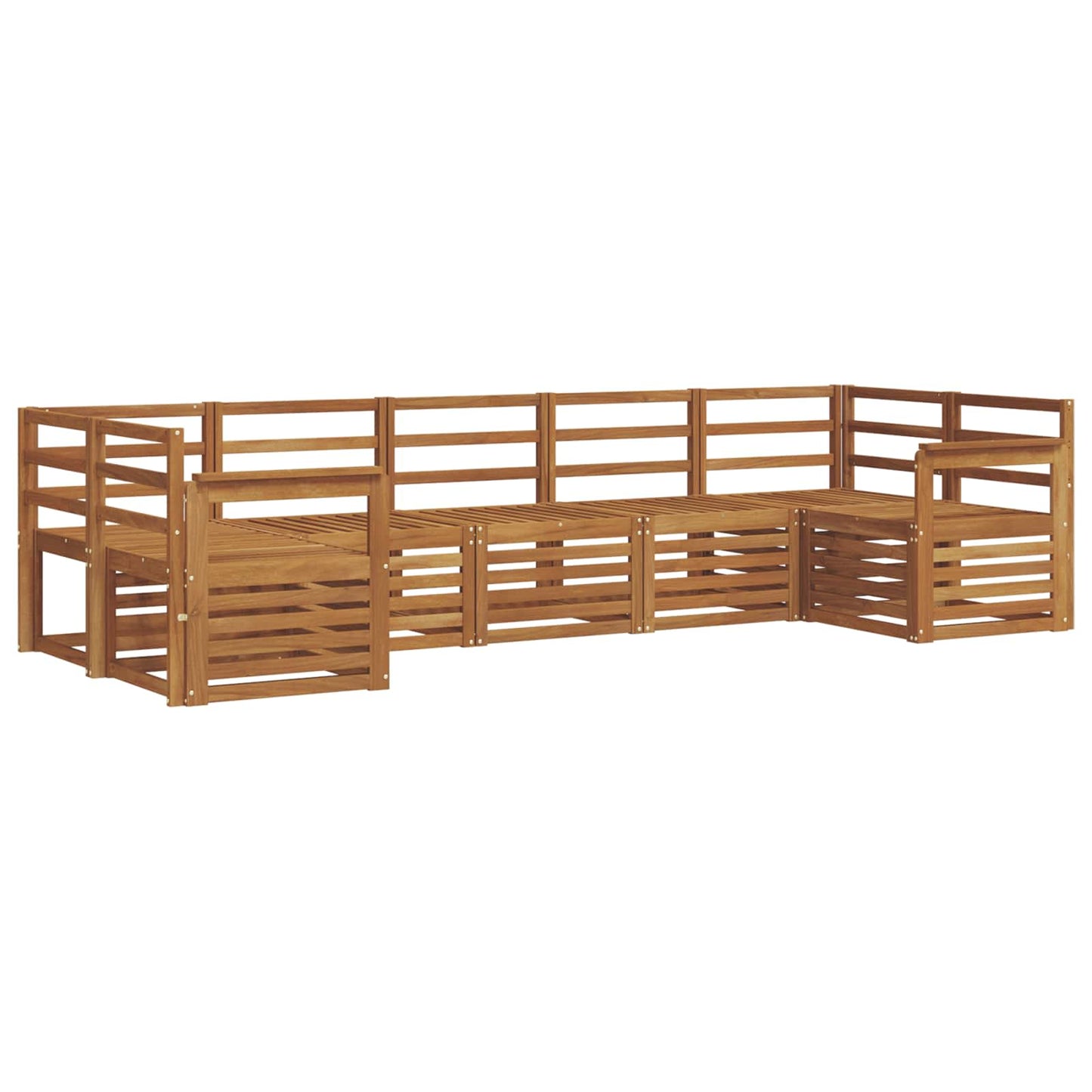 Seksjonssofa Sett 7 pcs Naturlig