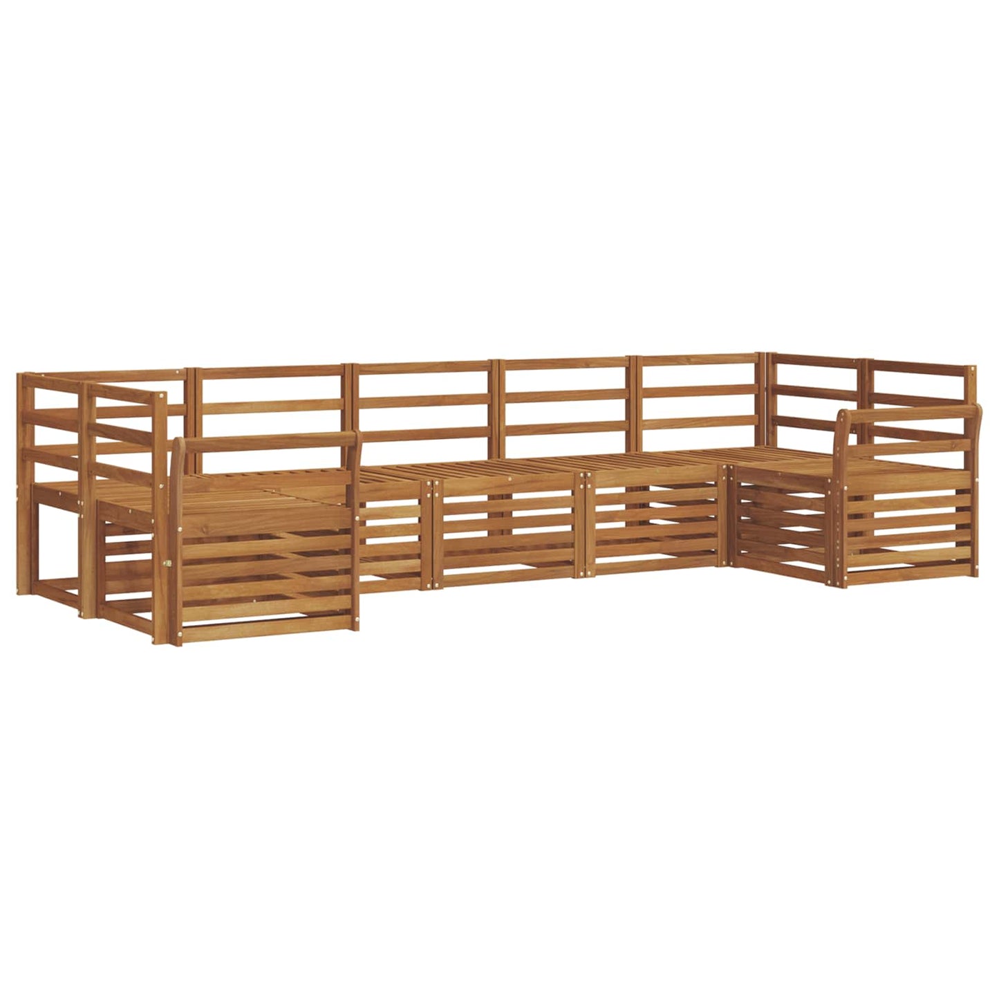 Seksjonssofa Sett 7 pcs Naturlig