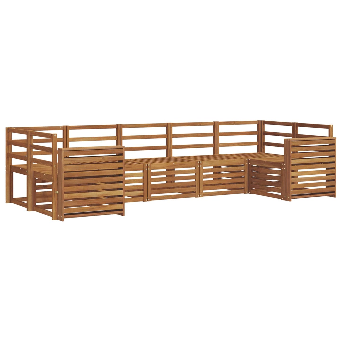 Seksjonssofa Sett 7 pcs Naturlig