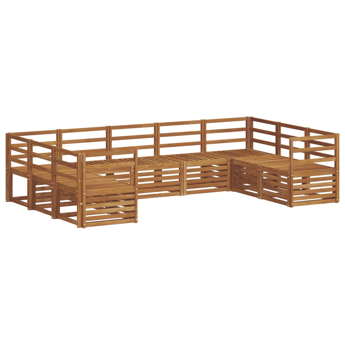 Seksjonssofa Sett 9 pcs Naturlig