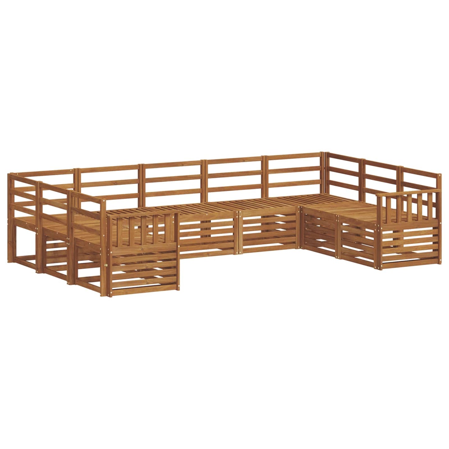 Seksjonssofa Sett 9 pcs Naturlig