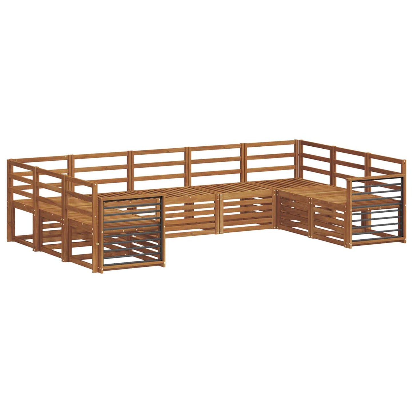 Seksjonssofa Sett 9 pcs Naturlig