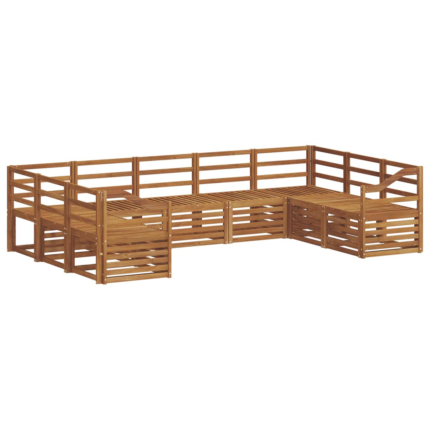 Seksjonssofa Sett 9 pcs Naturlig