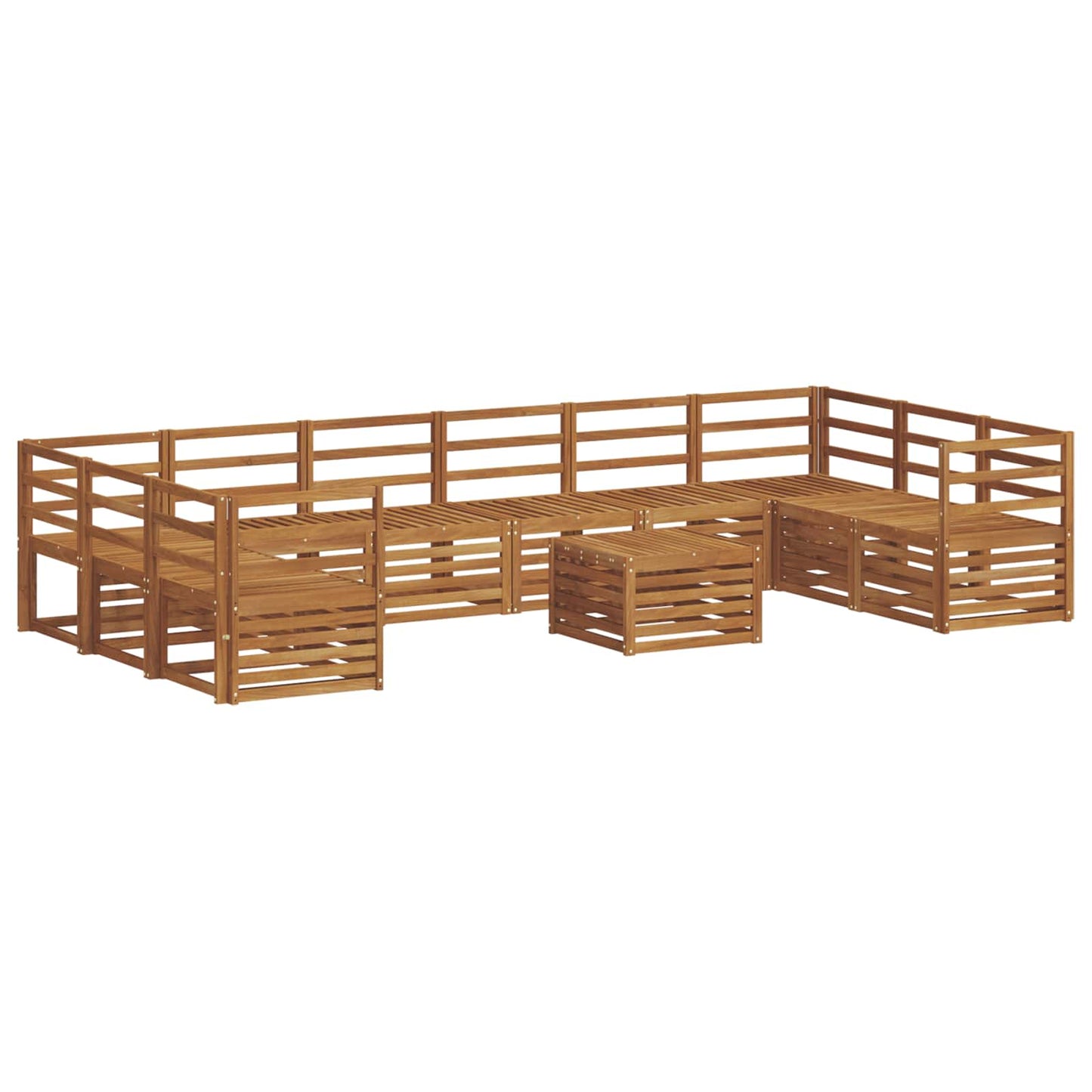 Sofasett Naturlig Solid akasietre vidaXL