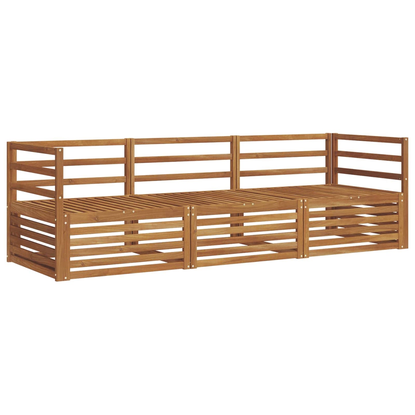 Utendørs sofa-sett 3 pcs Naturlig vidaXL