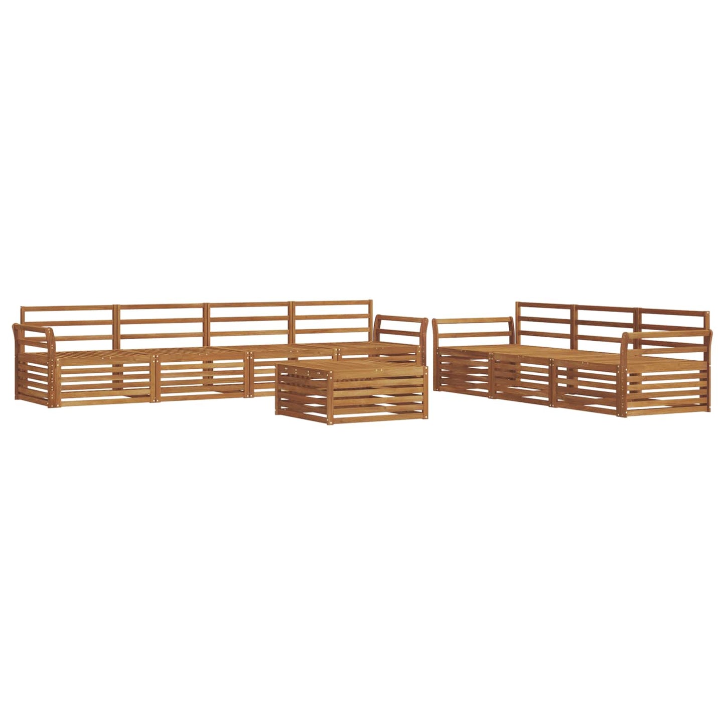 Utendørs sofa-sett 8 pcs Naturlig vidaXL